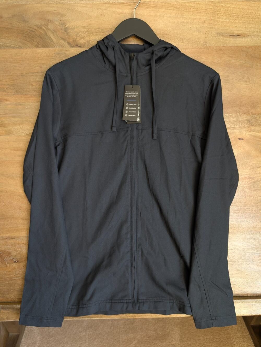Travis Mathew Jacket Mens Small Black Solid Balboa Hooded Full Zip TM1MZ338 NWT
